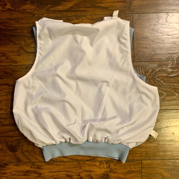 Baby Blue Poloish Tank w Zipper - Picture 3 of 6